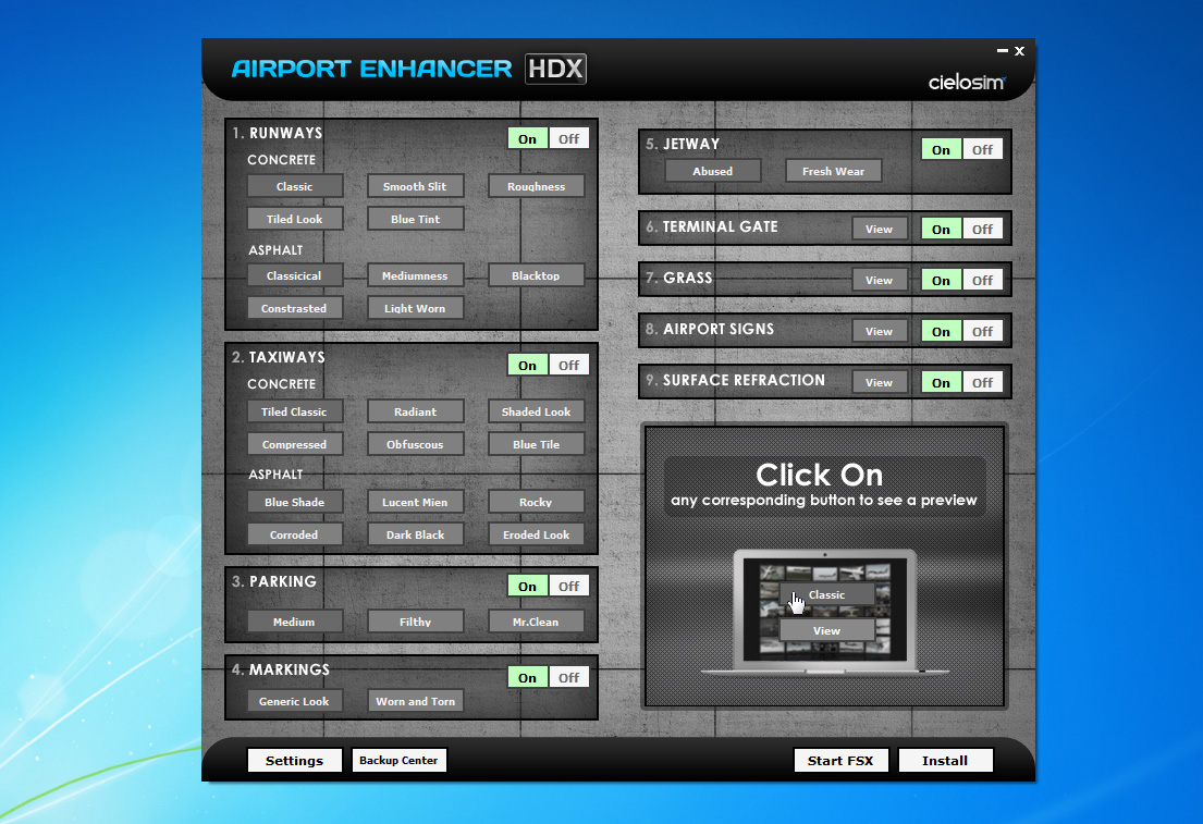 In Game Screenshots of Airport Enhancer HDX.